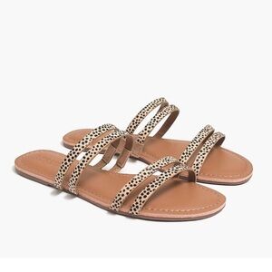 J. CREW Seaside Animal Print Strappy Sandal